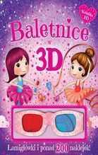 BALETNICE W 3D KSIĄŻKA Z OKULARAMI ŁAMIGŁÓWKI I PONAD 200 NAKLEJEK